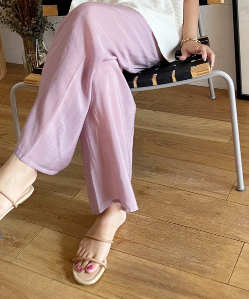 Shelly island（シェリーアイランド）の「シアーイージーワイドパンツ（その他パンツ・レディース・パープル/イエロー/オレンジ・FREE）」の11枚目の写真