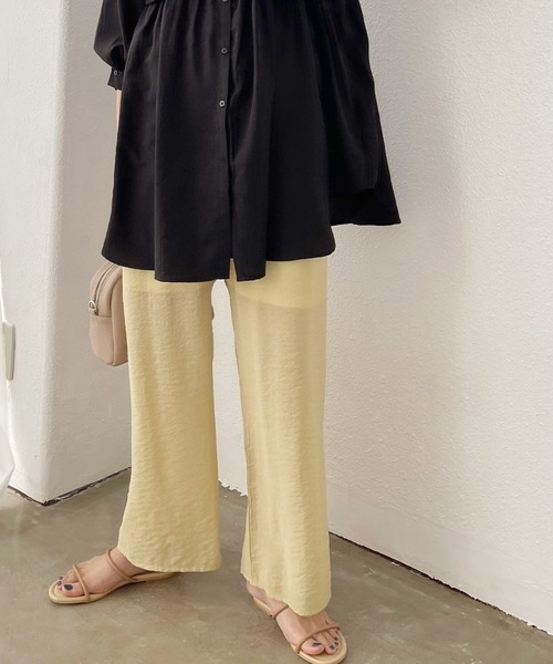 Shelly island（シェリーアイランド）の「シアーイージーワイドパンツ（その他パンツ・レディース・パープル/イエロー/オレンジ・FREE）」の9枚目の写真