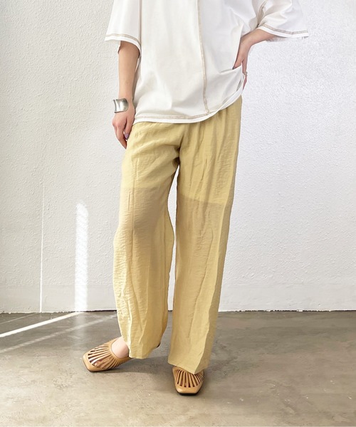 Shelly island（シェリーアイランド）の「シアーイージーワイドパンツ（その他パンツ・レディース・パープル/イエロー/オレンジ・FREE）」の16枚目の写真