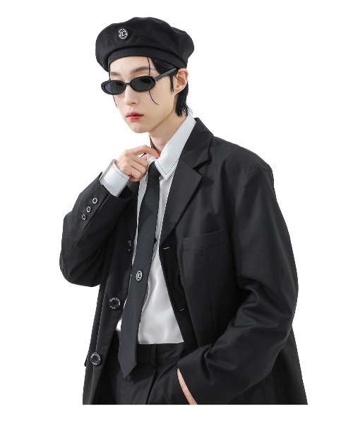 BASIC COTTON（ベーシックコットン）の「【BASIC COTTON/ベーシックコットン】WAPPEN NECK TIE /ネクタイ ロゴネクタイ（ネクタイ・メンズ・ブラック・ONE SIZE）」の11枚目の写真