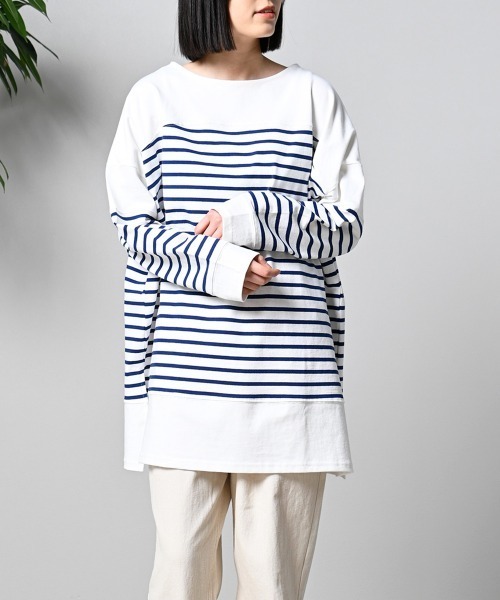 LUPILIEN(ルピリアン)の「【LUPILIEN】切替バスクTシャツ(Tシャツ/カットソー・レディース・ブラック/ピンク/ブルー/グリーン・FREE)」の3枚目の写真