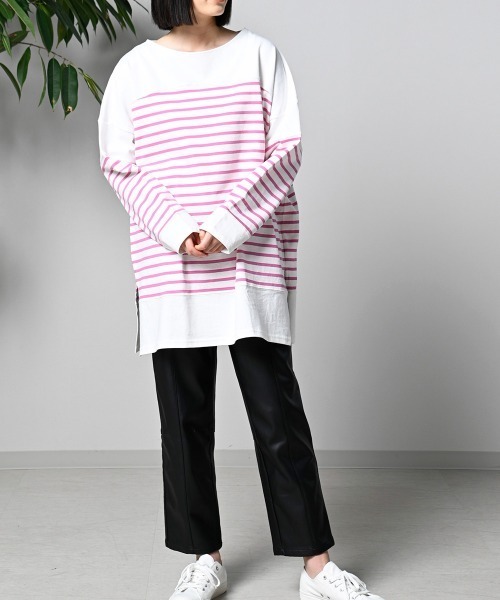 LUPILIEN(ルピリアン)の「【LUPILIEN】切替バスクTシャツ(Tシャツ/カットソー・レディース・ブラック/ピンク/ブルー/グリーン・FREE)」の10枚目の写真