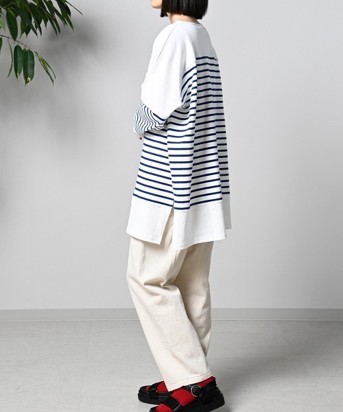 LUPILIEN(ルピリアン)の「【LUPILIEN】切替バスクTシャツ(Tシャツ/カットソー・レディース・ブラック/ピンク/ブルー/グリーン・FREE)」の16枚目の写真