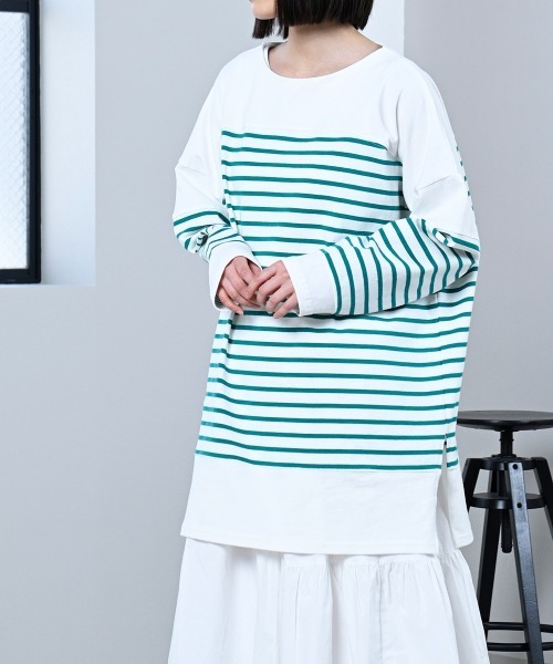 LUPILIEN(ルピリアン)の「【LUPILIEN】切替バスクTシャツ(Tシャツ/カットソー・レディース・ブラック/ピンク/ブルー/グリーン・FREE)」の17枚目の写真