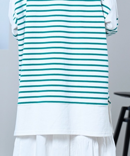 LUPILIEN(ルピリアン)の「【LUPILIEN】切替バスクTシャツ(Tシャツ/カットソー・レディース・ブラック/ピンク/ブルー/グリーン・FREE)」の22枚目の写真