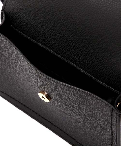 NATURAL BEAUTY BASIC（ナチュラルビューティーベーシック）の「トラペーズステッチポシェット（ショルダーバッグ・レディース・ブラック/オフホワイト/オレンジ・ﾌﾘ-）」の12枚目の写真