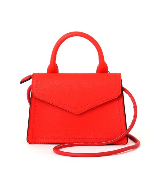 NATURAL BEAUTY BASIC（ナチュラルビューティーベーシック）の「トラペーズステッチポシェット（ショルダーバッグ・レディース・ブラック/オフホワイト/オレンジ・ﾌﾘ-）」の14枚目の写真