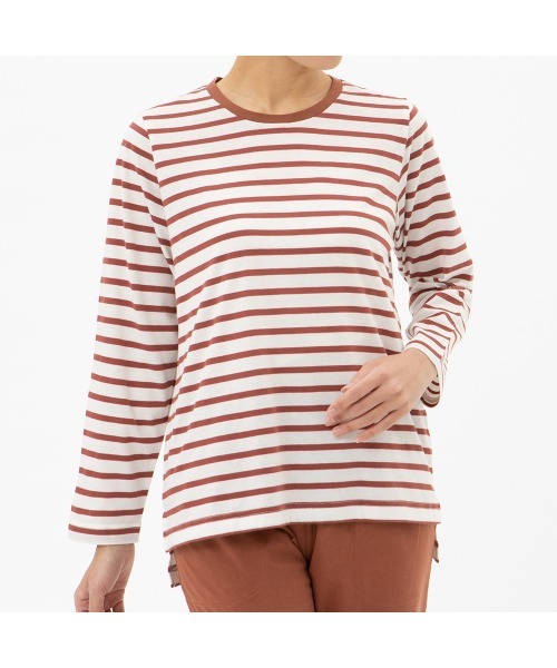 COMME CI COMME CA（コムシコムサ）の「COMME CI COMME CA/コムシコムサ　ルームウェア   天竺　長袖長パンツ　セットアップ（ルームウェア/パジャマ・レディース・ピンク/サックスブルー/レンガ・LARGE/X-LARGE/MEDIUM）」の15枚目の写真