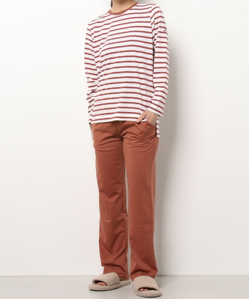 COMME CI COMME CA（コムシコムサ）の「COMME CI COMME CA/コムシコムサ　ルームウェア   天竺　長袖長パンツ　セットアップ（ルームウェア/パジャマ・レディース・ピンク/サックスブルー/レンガ・LARGE/X-LARGE/MEDIUM）」の14枚目の写真