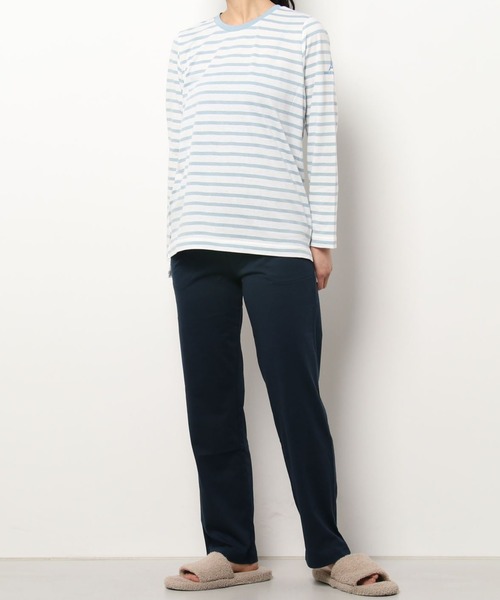 COMME CI COMME CA（コムシコムサ）の「COMME CI COMME CA/コムシコムサ　ルームウェア   天竺　長袖長パンツ　セットアップ（ルームウェア/パジャマ・レディース・ピンク/サックスブルー/レンガ・LARGE/X-LARGE/MEDIUM）」の6枚目の写真