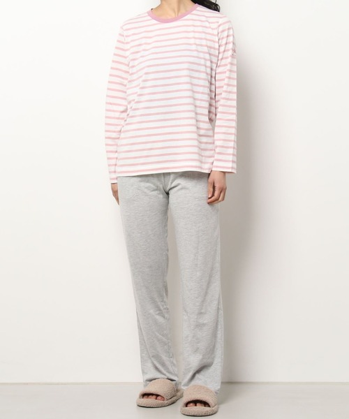 COMME CI COMME CA（コムシコムサ）の「COMME CI COMME CA/コムシコムサ　ルームウェア   天竺　長袖長パンツ　セットアップ（ルームウェア/パジャマ・レディース・ピンク/サックスブルー/レンガ・LARGE/X-LARGE/MEDIUM）」の17枚目の写真