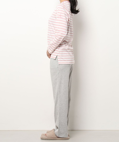 COMME CI COMME CA（コムシコムサ）の「COMME CI COMME CA/コムシコムサ　ルームウェア   天竺　長袖長パンツ　セットアップ（ルームウェア/パジャマ・レディース・ピンク/サックスブルー/レンガ・LARGE/X-LARGE/MEDIUM）」の18枚目の写真