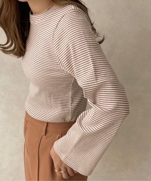【apresjour clair】リブボーダーロンT【ZOZOTOWN限定アイテム】