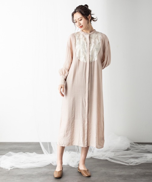 MILLION CARATS(ミリオンカラッツ)の「モチーフレースシアーワンピース(ワンピース・レディース・オフホワイト/ブラック/ピンク・FREE)」の3枚目の写真