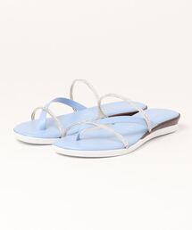 【ITALIAN SHOEMAKERS】ラインストーンダブルストラップサンダル(922311)
