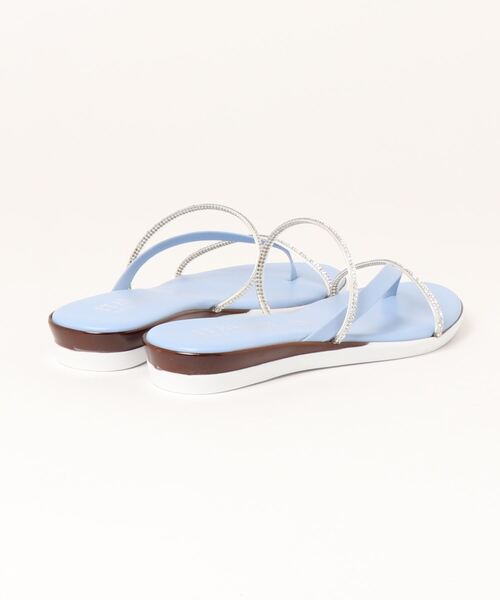 ITALIAN SHOEMAKERS(イタリアンシューメーカー)の「【ITALIAN SHOEMAKERS】ラインストーンダブルストラップサンダル(922311)(サンダル・レディース・ブルー/アイボリー/ブラック・36/37/38/35)」の4枚目の写真