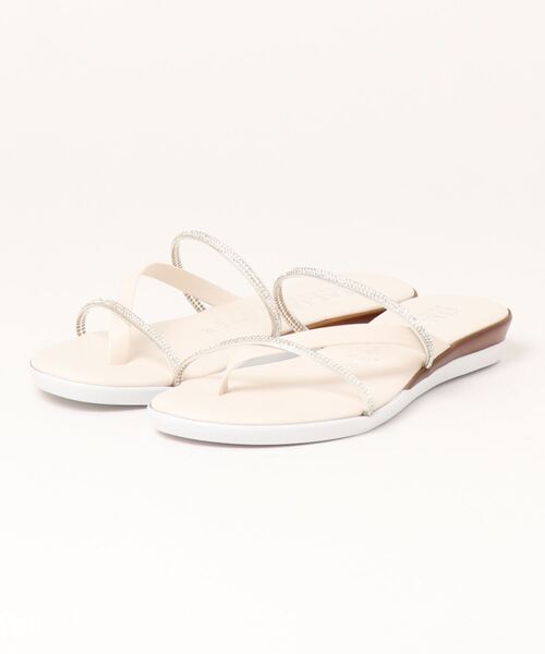 ITALIAN SHOEMAKERS(イタリアンシューメーカー)の「【ITALIAN SHOEMAKERS】ラインストーンダブルストラップサンダル(922311)(サンダル・レディース・ブルー/アイボリー/ブラック・36/37/38/35)」の6枚目の写真