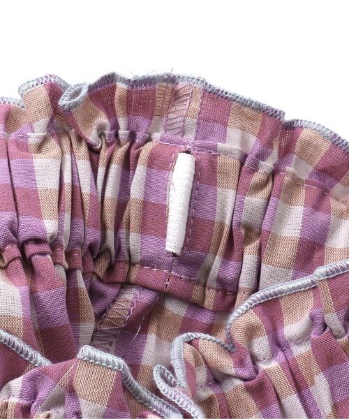 BREEZE（ブリーズ）の「WEB限定 ギンガムチェックセットアップ（セットアップ・キッズ・オレンジ/ラベンダー/ブラック・100/80/90/110/120/130/140）」の12枚目の写真