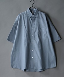 Oversize Drop shoulder broadcloth shirt/オーバーサイズ ドロップショルダー ブロード 半袖シャツ