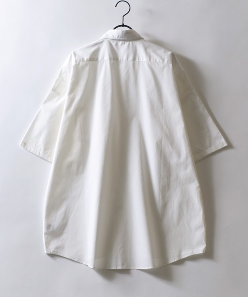 SITRY（シトリー）の「Oversize Drop shoulder broadcloth shirt/オーバーサイズ ドロップショルダー ブロード 半袖シャツ（シャツ/ブラウス・メンズ・ホワイト/ブラック/サックスブルー/グリーン/ホワイト系その他/ブルー系その他/パープル系その他/イエロー系その他/グレイッシュベージュ/ブラック系その他/グリーン系その他・M/L/XL）」の15枚目の写真