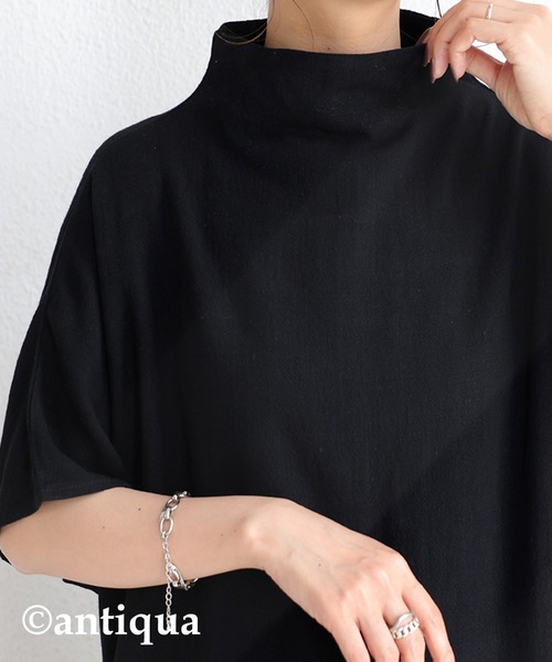 antiqua(アンティカ)の「ボトルネックドルマントップス(Tシャツ/カットソー・レディース・ブラック/ライム/ホワイト・FREE)」の12枚目の写真