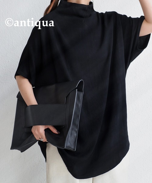 antiqua(アンティカ)の「ボトルネックドルマントップス(Tシャツ/カットソー・レディース・ブラック/ライム/ホワイト・FREE)」の14枚目の写真