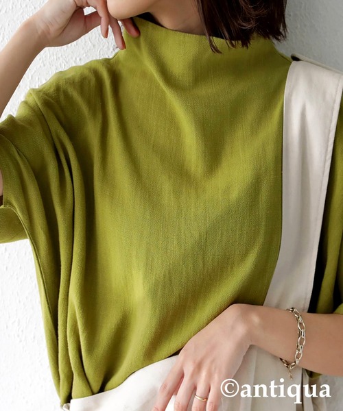 antiqua(アンティカ)の「ボトルネックドルマントップス(Tシャツ/カットソー・レディース・ブラック/ライム/ホワイト・FREE)」の20枚目の写真