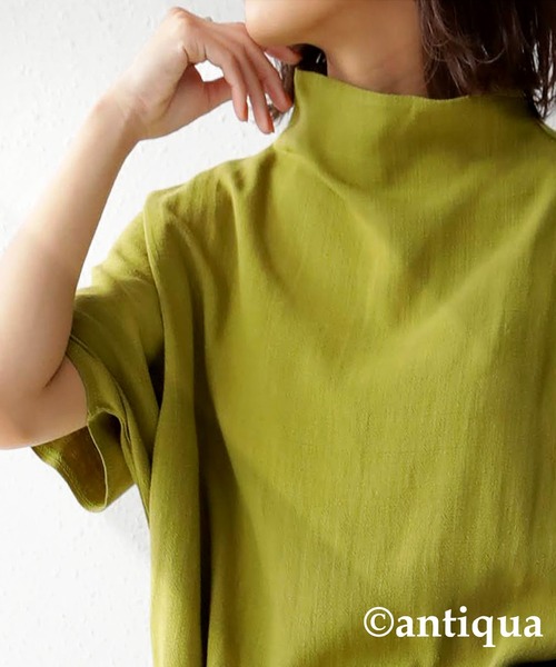 antiqua(アンティカ)の「ボトルネックドルマントップス(Tシャツ/カットソー・レディース・ブラック/ライム/ホワイト・FREE)」の16枚目の写真