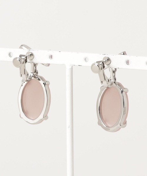 Mel cinna（メルシーナ）の「Mel cinna/ribbon ovalstone earring（イヤリング・レディース・パープル・FREE）」の9枚目の写真