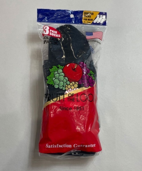 FRUIT OF THE LOOM（フルーツオブザルーム）の「JM×FOTL　Logo 3P-SOCKS（ソックス/靴下・メンズ・ホワイト/ブラック・FREE）」の5枚目の写真