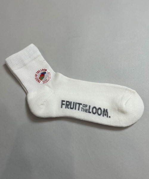 FRUIT OF THE LOOM（フルーツオブザルーム）の「JM×FOTL　Logo 3P-SOCKS（ソックス/靴下・メンズ・ホワイト/ブラック・FREE）」の4枚目の写真