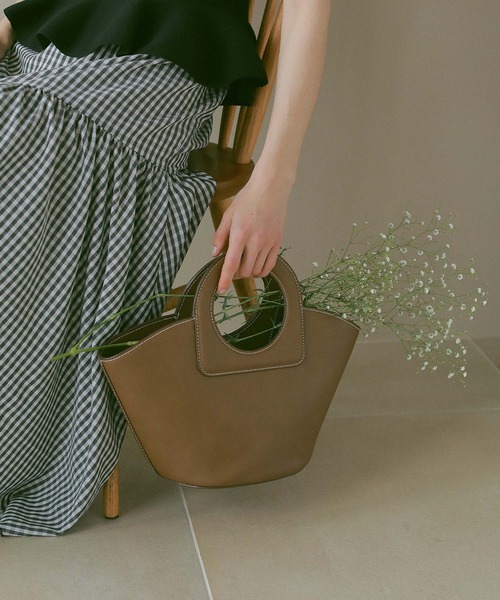 EFOLE（エフォル）の「【EFOLE】 バスケット ハンド バッグ（ハンドバッグ・レディース・ブラウン/ベージュ・FREE）」の2枚目の写真