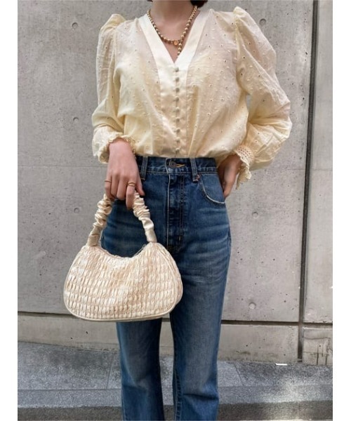 MOUSSY（マウジー）の「EYELET PUFF ブラウス（シャツ/ブラウス
