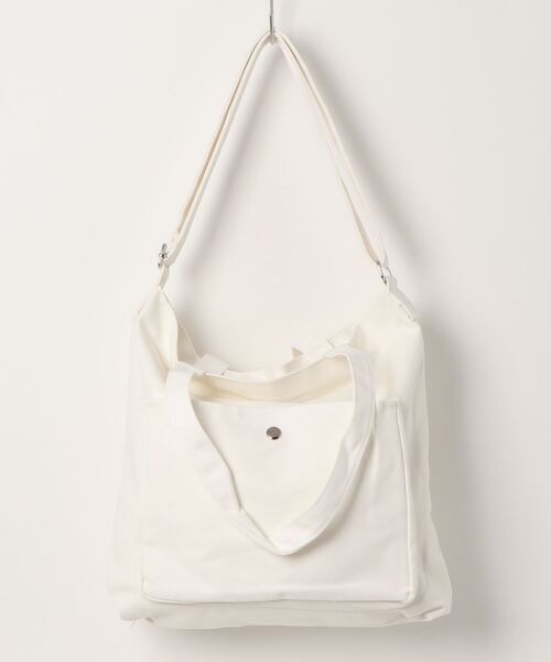 kutir(クティール)の「2WAYキャンバスバッグ(トートバッグ・レディース・ホワイト/ブラック・FREE)」の9枚目の写真