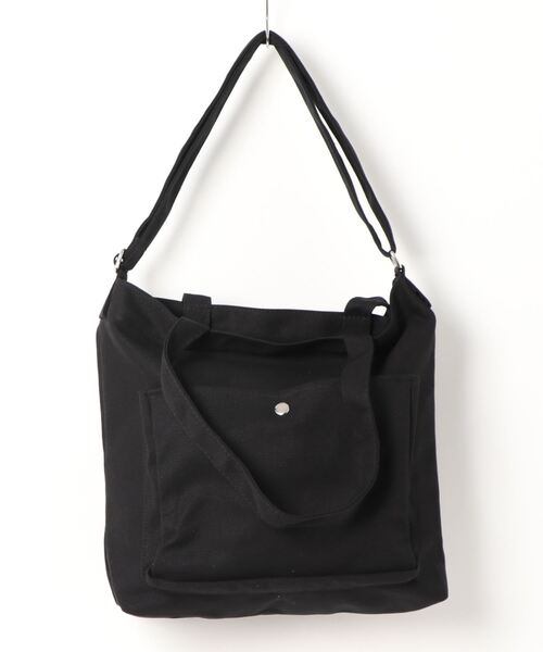 kutir(クティール)の「2WAYキャンバスバッグ(トートバッグ・レディース・ホワイト/ブラック・FREE)」の6枚目の写真