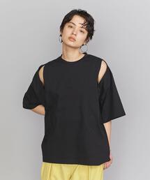 BEAUTY&YOUTH UNITED ARROWS | コットン カットアウト クルーネック ショートスリーブ プルオーバー(Tシャツ/カットソー)