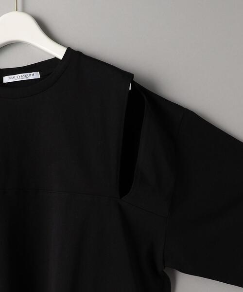 BEAUTY&YOUTH UNITED ARROWS（ビューティーアンドユースユナイテッドアローズ）の「コットン カットアウト クルーネック ショートスリーブ プルオーバー（Tシャツ/カットソー・レディース・ホワイト/ブラック/ケリー・FREE）」の18枚目の写真