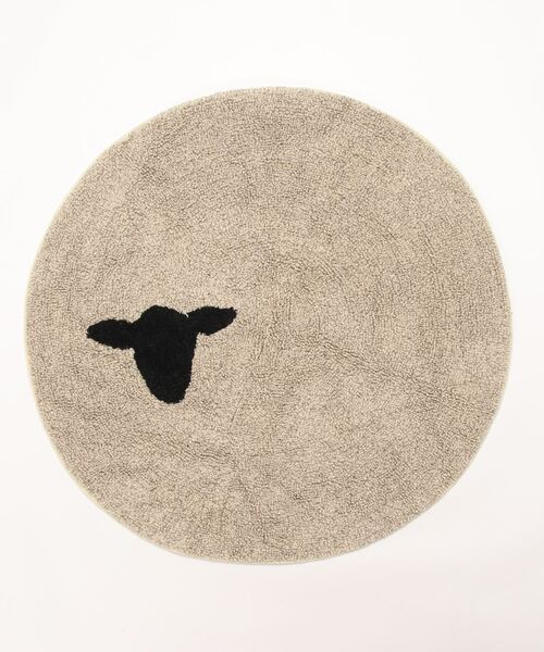 notch.（ノッチ）の「ホルッコマット（ラグ/マット・レディース・グレー/オフホワイト・ONESIZE）」の3枚目の写真