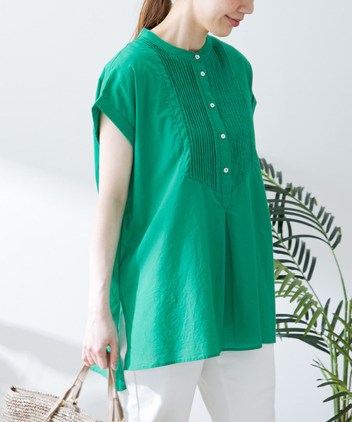 URBAN RESEARCH Sonny Label（アーバンリサーチサニーレーベル）の「エアリーコットンピンタックドレスシャツ（シャツ/ブラウス・レディース・ブラック/グリーン/ベージュ系その他/オフホワイト・FREE）」の6枚目の写真