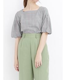 Te chichi（テチチ）の「チェックアソートバルーン袖ブラウス（シャツ/ブラウス）」