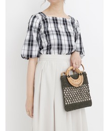 Te chichi | チェックアソートバルーン袖ブラウス(シャツ/ブラウス)