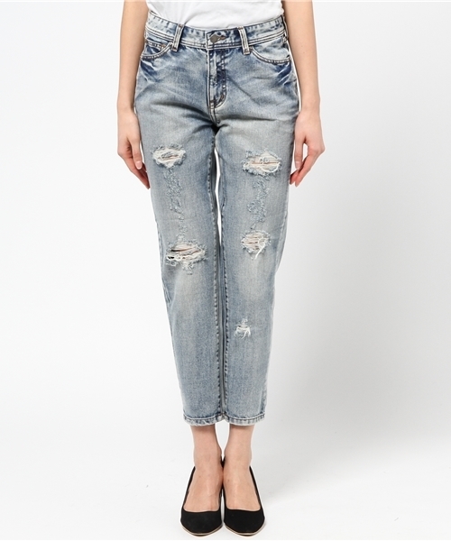 ROSE BUD（ローズバッド）の「S-LPT-15101 DAMAGE BOY'S PANTS（デニムパンツ・レディース・ブルー系その他・26/28/24）」の3枚目の写真