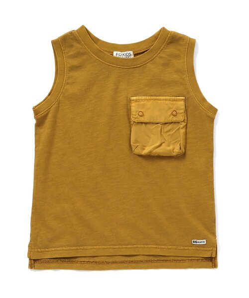F.O.KIDS（エフオーキッズ）の「製品染タンクトップ（タンクトップ・キッズ・キャメル/ブルー/チャコール/カーキ・130/120/100/80/90/140/95/110）」の2枚目の写真
