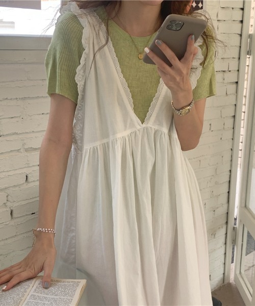 almo（アルモ）の「ルーズキャミワンピース(se)（ワンピース・レディース・ホワイト・FREE）」の10枚目の写真