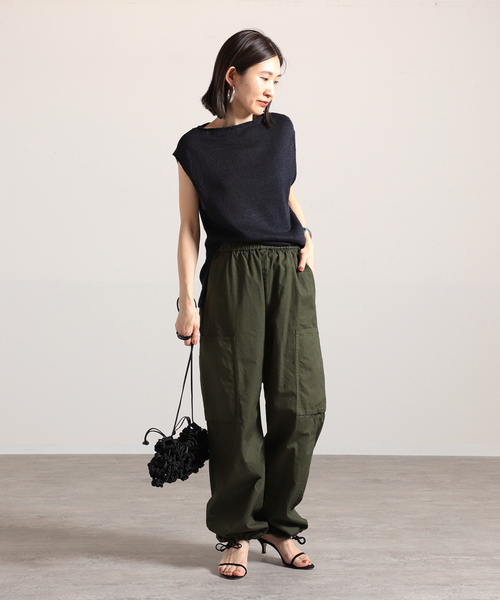 VERMEIL par iena　パラシュートパンツ VERMEIL par iena コットンウェザーパラシュートパンツ 36