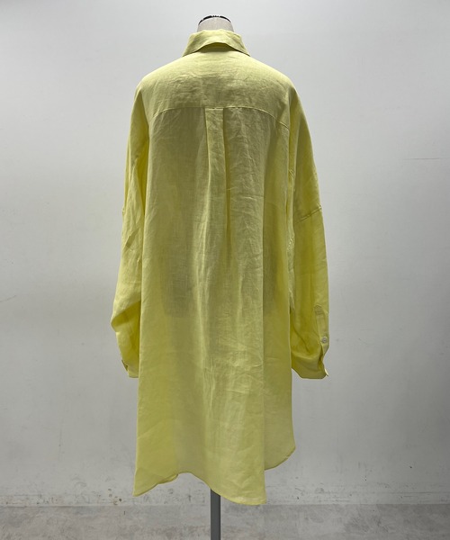 OUVRAGE CLASSE（ウヴラージュクラス）の「リネンカラービッグシャツ（シャツ/ブラウス・レディース・ラベンダー/イエロー/ホワイト/ベージュ・FREE）」の14枚目の写真