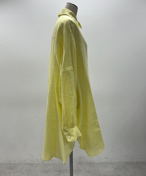 OUVRAGE CLASSE（ウヴラージュクラス）の「リネンカラービッグシャツ（シャツ/ブラウス・レディース・ラベンダー/イエロー/ホワイト/ベージュ・FREE）」の15枚目の写真