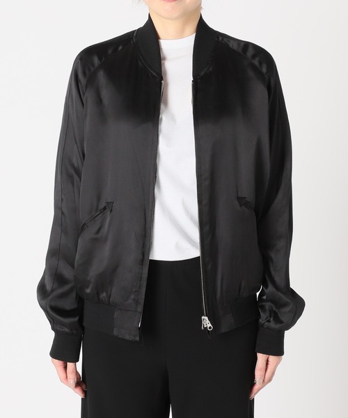 AP STUDIO（エーピーストゥディオ）の「SCENTOF New サテンブルゾン（ブルゾン・レディース・ブラック/ナチュラル・FREE）」の5枚目の写真