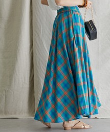 AMERICAN HOLIC | ボリュームチェックフレアスカート(スカート)