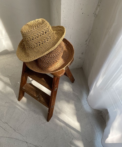 marjour(マージュール)の「HANDMADE CROCHET HAT(ハット・レディース・ライトブラウン/ナチュラル・FREE)」の3枚目の写真